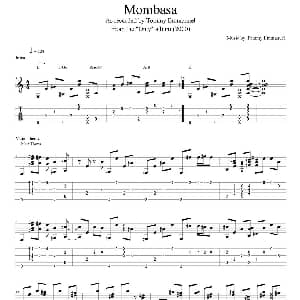 tommy emmanuel mombasa version 2 吉他谱