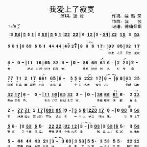 我爱上了寂寞_歌谱投稿_词曲:翁新荣 波拉