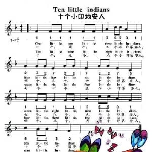十个小印第安人_外国歌谱