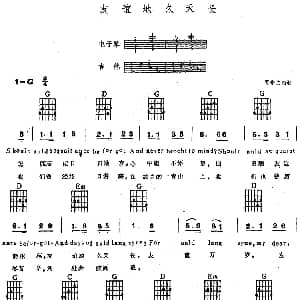 电子琴谱 | 友谊天长地久 电子琴吉他弹唱谱