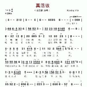 真活该_歌谱投稿