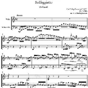 Solfeggietto 小提琴 大提琴二重奏 巴赫