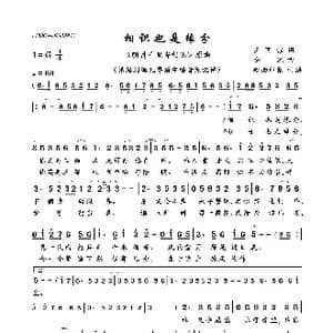 相识也是缘分_歌曲简谱_词曲:卢国沾 金流