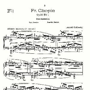 肖邦 练习曲 Fr.Chopin Op.10 No1 1 钢琴谱 Godowsky改编