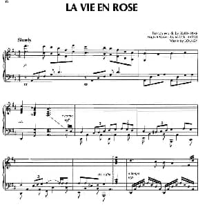 LA VIE EN ROSE 钢琴谱