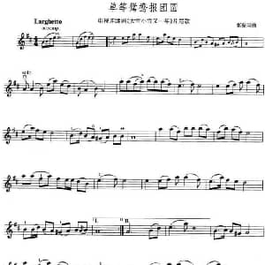 小提琴谱 | 单等鸳鸯报团园 电视剧 大雪小雪又一年 片尾歌 张振国