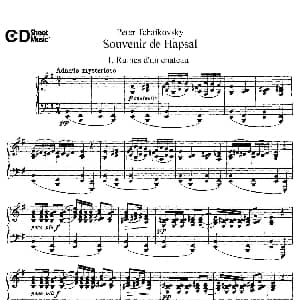 Souvenir de Hapsal Op.2 钢琴谱 柴可夫斯基