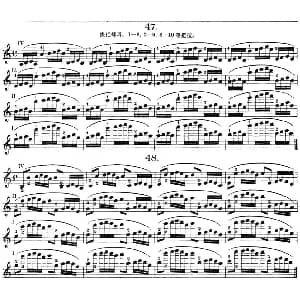 小提琴谱 | 小提琴换把练习 作品第八号 第七节 捷 舍夫契克