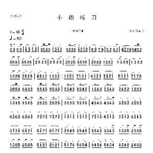 小指练习_歌曲简谱