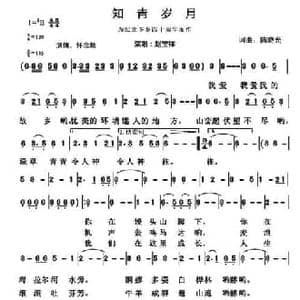 知青岁月_民歌简谱_词曲:陈晓光 陈晓光