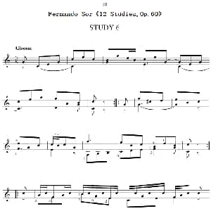 Fernando Sor 12 Studies,Op.60 吉他谱