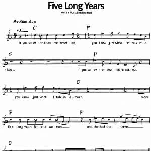蓝调音乐:Five Long Years_外国歌谱