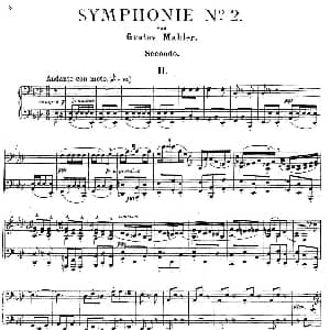 c小调第二交响曲 复活 钢琴谱 古斯塔夫 马勒