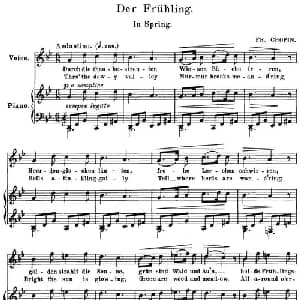 Chopin 17 Polish Songs Op.74,No.2_外国歌谱_词曲: 弗雷德里克 弗朗索瓦 肖邦