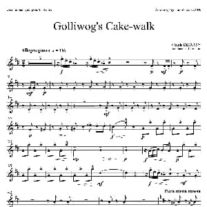 萨克斯谱 | 木偶步态舞 四重奏中音萨克斯分谱 德彪西