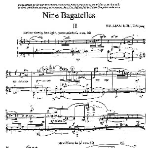 Nine Bagatelles 钢琴谱 威廉 博尔科姆
