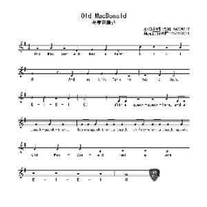 老麦克唐纳_歌曲简谱