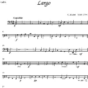 Largo 大提琴分谱 G.Handel