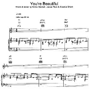 you‘re beatuiful 吉他谱