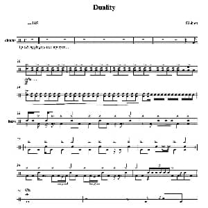 Duality 鼓谱