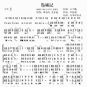 伤城记_歌谱投稿_词曲:林日曦 邓智伟