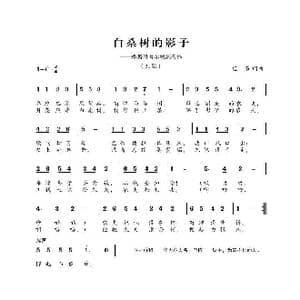 白桑树的影子_歌曲简谱_词曲:巴石 巴石