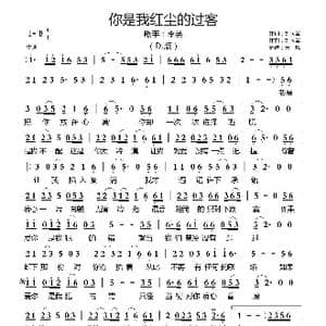 你是我红尘的过客_歌曲简谱_词曲:刘习军 刘习军