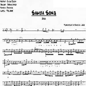 samba song 爵士鼓谱