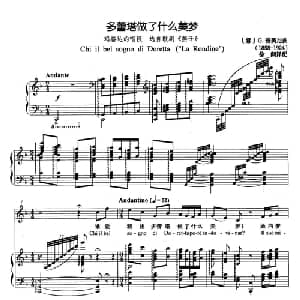 多蕾塔做了什么美梦 意大利 _外国歌谱_词曲: 意 G.普契尼