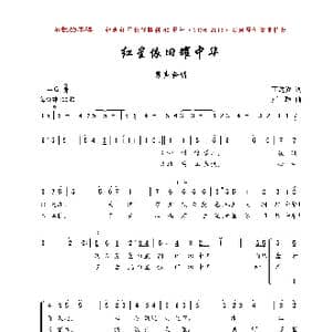 红星依旧耀中华_歌曲简谱_词曲:丁达宾 卢琳