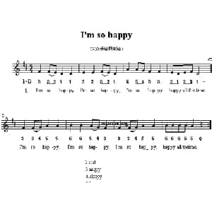 I'm so happy_外国歌谱