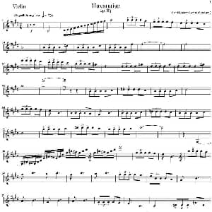 小提琴谱 | Havanaise Op.83 哈瓦涅斯 Camille Saint Saens