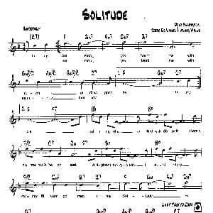 SOLITUDE 降B爵士乐谱