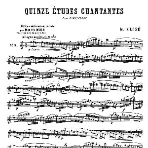 萨克斯谱 | Klose Etudes Chantantes Pour Saxophone 练习曲之一
