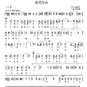 阳光舞台_歌曲简谱_词曲:董和平 鲁新华