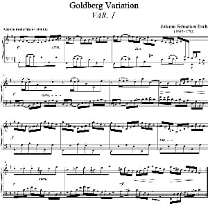 Goldberg Variation 钢琴谱