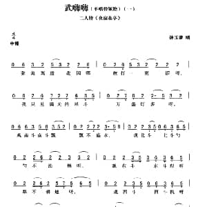 二人转谱 | 武嗨嗨 平腔带领腔 一夜宿华亭 黄敬文编选