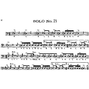 美国军鼓 SOLO No.21 25 爵士鼓谱
