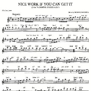 萨克斯谱 | NICE WORK IF YOU CAN GET IT
