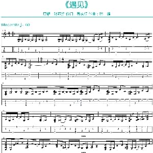 遇见 吉他谱 孙燕姿 林一峰