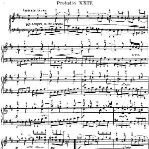 巴赫 平均律钢琴曲集 第一卷 之前奏曲 钢琴谱 巴赫