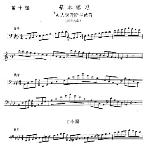 大提琴考级教程 第十级 大提琴 刘万志