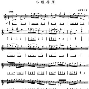 小酸梅果 口风琴 线简谱混排版