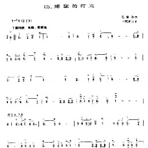 二胡谱 | 朦胧的灯光 王福龄曲 王国潼编曲