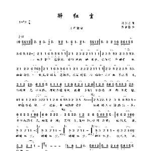 醉红尘_歌曲简谱_词曲:谢芬芬 姜春植