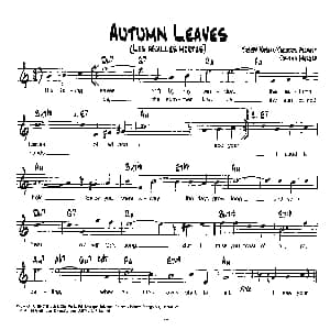 AUTUMN LEAVES 降B爵士乐谱