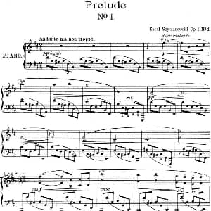 希曼诺夫斯基 9首钢琴前奏曲 Op.1 No.1 钢琴谱 希曼诺夫斯基