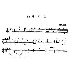 小提琴谱 | 学琴之路练习曲36 雪莲花 黄虎威