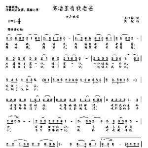 高墙里有我老爸_歌曲简谱_词曲:王铁栓 高绿