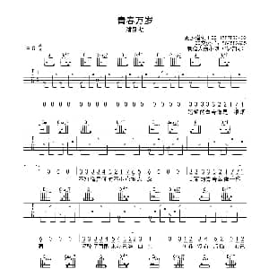 青春万岁 吉他谱 潘新明